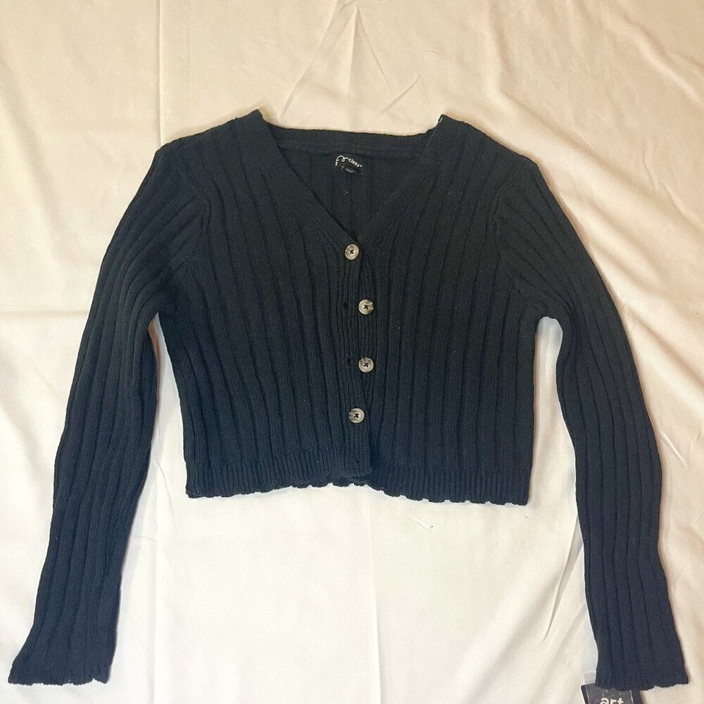 art & class. Embroidered young girl sweater in black color size L (10/12). - Picture 1 of 8